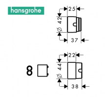 MEDIDAS SET PROLONGACION PARA Ref 13622000 HANSGROHE